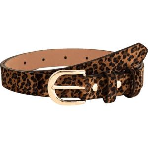 imageVerdusa Womens Leopard Belt Faux Leather Waist BeltsLeopard Round
