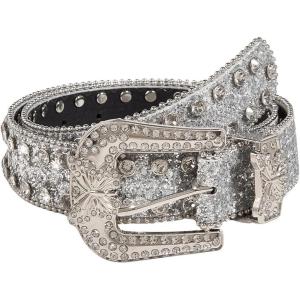 imageVerdusa Womens Vintage Buckle PU Leather Waist Belts Western BeltsSilver
