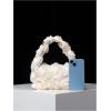 imageVerdusa Womens 3D Flower Clutch Handbags Rose Evening Purse Top Handle BagsApricot