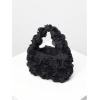 imageVerdusa Womens 3D Flower Clutch Handbags Rose Evening Purse Top Handle BagsBlack