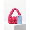 imageVerdusa Womens 3D Flower Clutch Handbags Rose Evening Purse Top Handle BagsHot Pink