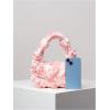 imageVerdusa Womens 3D Flower Clutch Handbags Rose Evening Purse Top Handle BagsPink