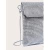 imageVerdusa Womens Crossbody Bag Glitter Rhinestone Evening Bag Purse Sequin Wedding HandbagSilver