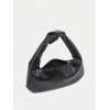 imageVerdusa Womens Metallic Knot Strap PU Leather Handbags Zipper Hobo Shoulder BagBlack