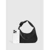 imageVerdusa Womens Metallic Knot Strap PU Leather Handbags Zipper Hobo Shoulder BagBlack Tie