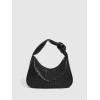 imageVerdusa Womens Metallic Knot Strap PU Leather Handbags Zipper Hobo Shoulder BagBlack Tie