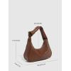 imageVerdusa Womens Metallic Knot Strap PU Leather Handbags Zipper Hobo Shoulder BagBrown Tie