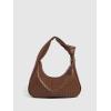 imageVerdusa Womens Metallic Knot Strap PU Leather Handbags Zipper Hobo Shoulder BagBrown Tie