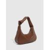 imageVerdusa Womens Metallic Knot Strap PU Leather Handbags Zipper Hobo Shoulder BagBrown Tie
