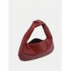 imageVerdusa Womens Metallic Knot Strap PU Leather Handbags Zipper Hobo Shoulder BagBurgundy