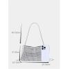 imageVerdusa Womens Rhinestone Clutch Purses Wedding Shiny Evening Bags Glitter Shoulder Bag Party Prom Hobo HandbagLight Silver