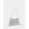 imageVerdusa Womens Rhinestone Clutch Purses Wedding Shiny Evening Bags Glitter Shoulder Bag Party Prom Hobo HandbagLight Silver