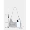 imageVerdusa Womens Rhinestone Clutch Purses Wedding Shiny Evening Bags Glitter Shoulder Bag Party Prom Hobo HandbagSilver