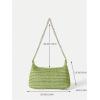 imageVerdusa Womens Straw Woven Shoulder Bag Tote Handbag Summer Beach PurseGreen