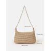 imageVerdusa Womens Straw Woven Shoulder Bag Tote Handbag Summer Beach PurseKhaki