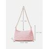 imageVerdusa Womens Straw Woven Shoulder Bag Tote Handbag Summer Beach PursePink