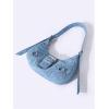 imageVerdusa Womens Studded PU Leather Clutch Shoulder Tote Handbag Adjustable Strap Boho BagsBlue