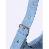 imageVerdusa Womens Studded PU Leather Clutch Shoulder Tote Handbag Adjustable Strap Boho BagsBlue