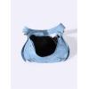 imageVerdusa Womens Studded PU Leather Clutch Shoulder Tote Handbag Adjustable Strap Boho BagsBlue