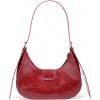 imageVerdusa Womens Studded PU Leather Clutch Shoulder Tote Handbag Adjustable Strap Boho BagsBurgundy