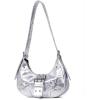 imageVerdusa Womens Studded PU Leather Clutch Shoulder Tote Handbag Adjustable Strap Boho BagsSilver a