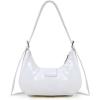 imageVerdusa Womens Studded PU Leather Clutch Shoulder Tote Handbag Adjustable Strap Boho BagsWhite