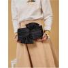 imageVerdusa Womens Twist Satin Clutch Evening Handbags Crossbody Bag Party PursesBlack