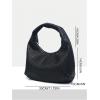 imageVerdusa Womens Woven Leather Hobo Shoulder Bags Top Handle Braided Underarm PurseBlack