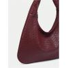 imageVerdusa Womens Woven Leather Hobo Shoulder Bags Top Handle Braided Underarm PurseBurgundy