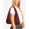 imageVerdusa Womens Woven Leather Hobo Shoulder Bags Top Handle Braided Underarm PurseBurgundy