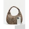 imageVerdusa Womens Woven Leather Hobo Shoulder Bags Top Handle Braided Underarm PurseLeopard Brown