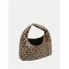 imageVerdusa Womens Woven Leather Hobo Shoulder Bags Top Handle Braided Underarm PurseLeopard Brown