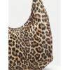 imageVerdusa Womens Woven Leather Hobo Shoulder Bags Top Handle Braided Underarm PurseLeopard Brown
