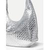 imageVerdusa Womens Woven Leather Hobo Shoulder Bags Top Handle Braided Underarm PurseSilver