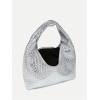imageVerdusa Womens Woven Leather Hobo Shoulder Bags Top Handle Braided Underarm PurseSilver