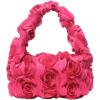 imageVerdusa Womens 3D Flower Clutch Handbags Rose Evening Purse Top Handle BagsHot Pink