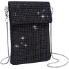 imageVerdusa Womens Crossbody Bag Glitter Rhinestone Evening Bag Purse Sequin Wedding HandbagBlack