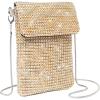 imageVerdusa Womens Crossbody Bag Glitter Rhinestone Evening Bag Purse Sequin Wedding HandbagGold
