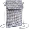 imageVerdusa Womens Crossbody Bag Glitter Rhinestone Evening Bag Purse Sequin Wedding HandbagSilver