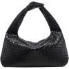 imageVerdusa Womens Metallic Knot Strap PU Leather Handbags Zipper Hobo Shoulder BagBlack