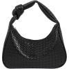 imageVerdusa Womens Metallic Knot Strap PU Leather Handbags Zipper Hobo Shoulder BagBlack Tie
