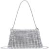 imageVerdusa Womens Rhinestone Clutch Purses Wedding Shiny Evening Bags Glitter Shoulder Bag Party Prom Hobo HandbagLight Silver