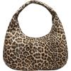 imageVerdusa Womens Woven Leather Hobo Shoulder Bags Top Handle Braided Underarm PurseLeopard Brown