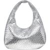 imageVerdusa Womens Woven Leather Hobo Shoulder Bags Top Handle Braided Underarm PurseSilver