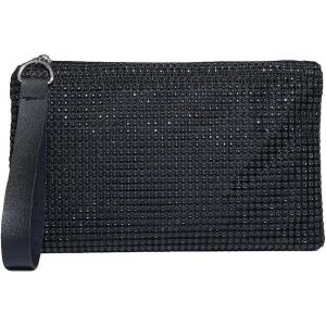 imageVerdusa Womens Rhinestone Evening Bag Clutch Handbags Glitter Wristlet PurseBlack
