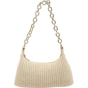 imageVerdusa Womens Straw Woven Shoulder Bag Tote Handbag Summer Beach PurseApricot