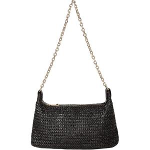 imageVerdusa Womens Straw Woven Shoulder Bag Tote Handbag Summer Beach PurseBlack