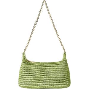 imageVerdusa Womens Straw Woven Shoulder Bag Tote Handbag Summer Beach PurseGreen