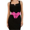 imageVerdusa Womens Bow Knot Wide Elastic Waist Belt Stretchy WaistbandHot Pink