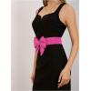 imageVerdusa Womens Bow Knot Wide Elastic Waist Belt Stretchy WaistbandHot Pink